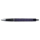 A black and silver pen with a decorative purple (Voorkant)