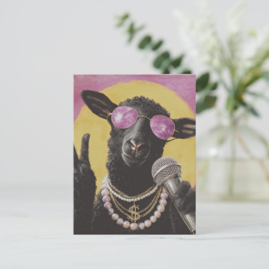 A Black Sheep Singer Briefkaart (Staand voorkant)