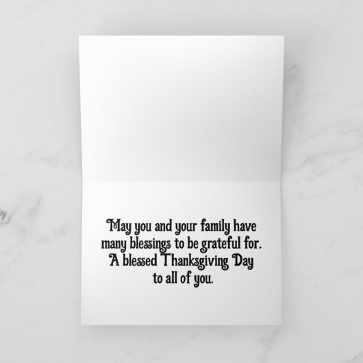 A Blessed Thanksgiving Day Greeting Card Kaart (Binnen)