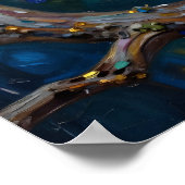 A Blue and Gold Majestic Owl   Poster (Hoek)