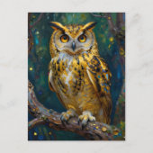 A Blue and Gold Owl |m Keeping in Touch Briefkaart (Voorkant)