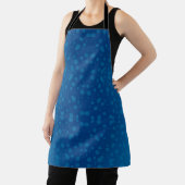 A blue apron with a subtle polka dot pattern  schort (Insitu)
