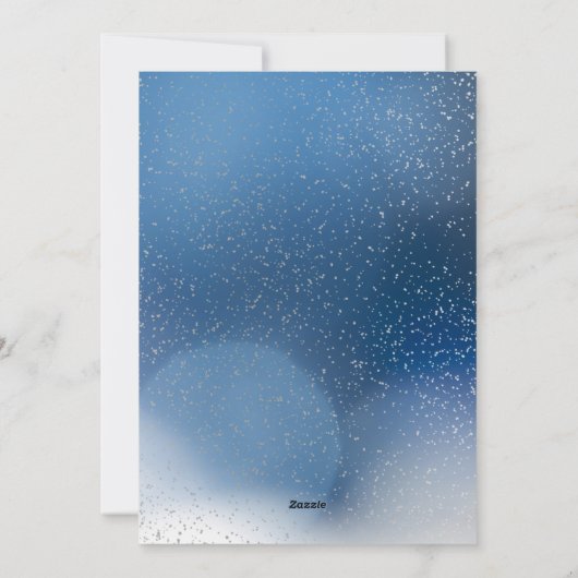 A blue elegant birthday card with white balloons feestdagenkaart (Achterkant)