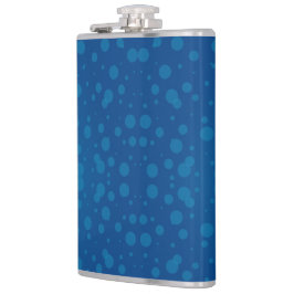 A blue hip flask with a silver cap  heupfles