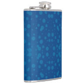 A blue hip flask with a silver cap  heupfles (Rechts)