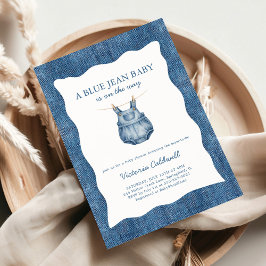 A Blue Jean Baby Denim Baby Shower Kaart