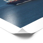 "A Boat, a Bay, and San Fran Away", California Fot Foto Afdruk (Hoek)