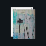 A Boat and a Bird Mixed Media Collage Briefkaart<br><div class="desc">A collage made and photographed by Angelandspot in the year 2026 with vintage images from a magazine of a person in a boat and a bird on a branch</div>