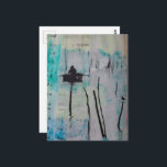 A Boat and a Bird Mixed Media Collage Briefkaart<br><div class="desc">A collage made and photographed by Angelandspot in the year 2026 with vintage images from a magazine of a person in a boat and a bird on a branch</div>