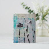 A Boat and a Bird Mixed Media Collage Briefkaart (Staand voorkant)