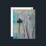 A Boat and a Bird Mixed Media Collage Briefkaart<br><div class="desc">A collage made and photographed by Angelandspot in the year 2026 with vintage images from a magazine of a person in a boat and a bird on a branch</div>