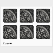 A Boat's Helm Vierkante Sticker (Vel)