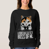 A bobtail cat is the boss of me trui (Voorkant)
