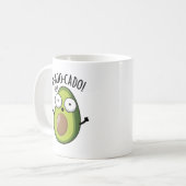 A-boe-ka-do Grappige Avocadoverschrikkingspuns Koffiemok (Voorkant links)