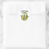 A-boe-ka-do Grappige Avocadoverschrikkingspuns Ronde Sticker (Tas)