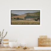 A Boerderij between Hills, Giverny, c.1887 Poster (Keuken)