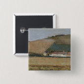 A Boerderij between Hills, Giverny, c.1887 Vierkante Button 5,1 Cm (Voorkant /achterkant)