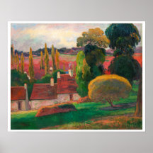 "A BOERDERIJ IN BRITTANY" PAUL GAUGUIN POSTER 1894