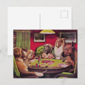 A Bold Bluff, Dogs Playing Poker, Briefkaart (Voorkant / Achterkant)