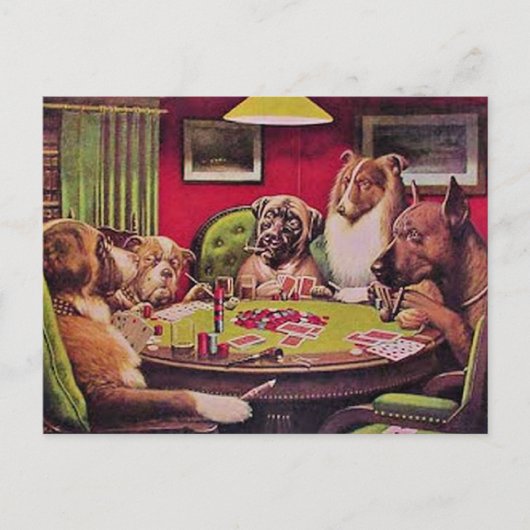 A Bold Bluff, Dogs Playing Poker, Briefkaart (Voorkant)