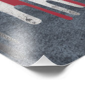 A bold, distressed illustration of an eagle foto afdruk (Hoek)