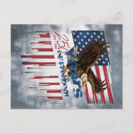 A bold illustration of an American symbol Briefkaart