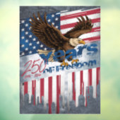 A bold illustration of an American symbol Raamsticker (Vel 3)