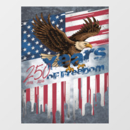 A bold illustration of an American symbol Raamsticker