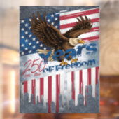 A bold illustration of an American symbol Raamsticker (Vel 2)