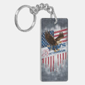 A bold illustration of an American symbol Sleutelhanger (Voorkant Links)