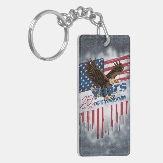 A bold illustration of an American symbol Sleutelhanger (Voorkant Links)