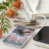 A bold illustration of an American symbol Sleutelhanger (Voorkant Rechts)