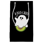 A-boo-cado Funny Avocado Pun Dark BG Klein Cadeauzakje (Voorkant)