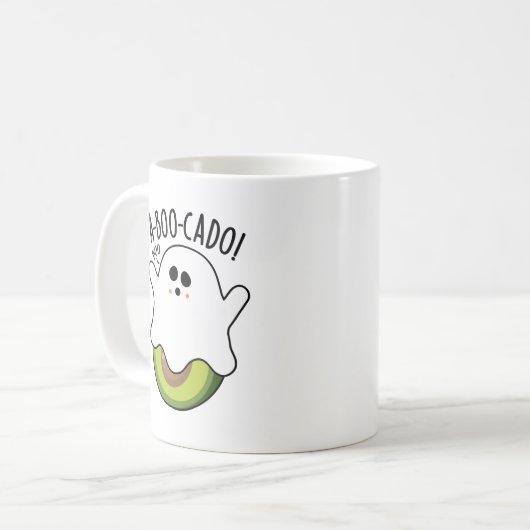 A-boo-cado Funny Avocado Pun Koffiemok (Voorkant links)