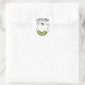A-boo-cado Funny Avocado Pun Ronde Sticker (Tas)