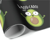 A-boo-cado Funny Avocado Scare Puns Dark BG Cadeaupapier (Rol Hoek)