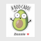 A-boo-cado Funny Avocado Scare Puns Sticker (Vel)