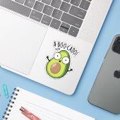 A-boo-cado Funny Avocado Scare Puns Sticker (Laptop met iPhone)