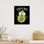 A-boo-cado Grappige Avocado Spelletjes om te Lache Poster (Keuken)