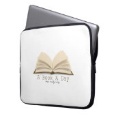 A Book A Day: Keeps Reality Away Electronics Bag Laptop Sleeve (Voorkant Links)