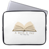A Book A Day: Keeps Reality Away Electronics Bag Laptop Sleeve (Voorkant)
