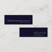 A Book is a Dream | Modern Blue Bookmark Design Mini Visitekaartje (Voorkant / Achterkant)