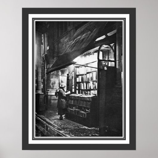A Bookshop in Londen ca. 1926 Poster (Voorkant)