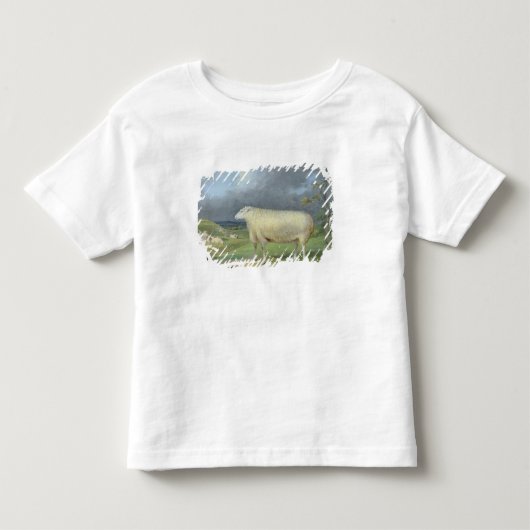 A Border Leicester Ewe (oil on canvas) Kinder Shirts (Voorkant)