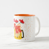 A bouquet flowers Two-Tone coffee mug Tweekleurige Koffiemok (Voorkant rechts)