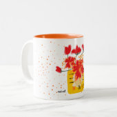 A bouquet flowers Two-Tone coffee mug Tweekleurige Koffiemok (Voorkant links)