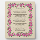 "A Bouquet of Flowers" gedicht op 8x10e easel plaq Fotoplaat (Voorkant)