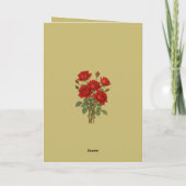 A Bouquet Of Red Roses Vector Art Illustration Kaart (Achterkant)