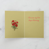 A Bouquet Of Red Roses Vector Art Illustration Kaart (Binnen)