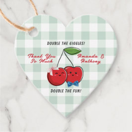 A Boy and Girl Twins Baby Bedankjes Labels